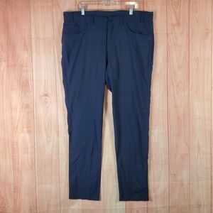 Tasc Performance Motion Pants Mens 35 Navy Stretch Tailored Fit Tapered Leg